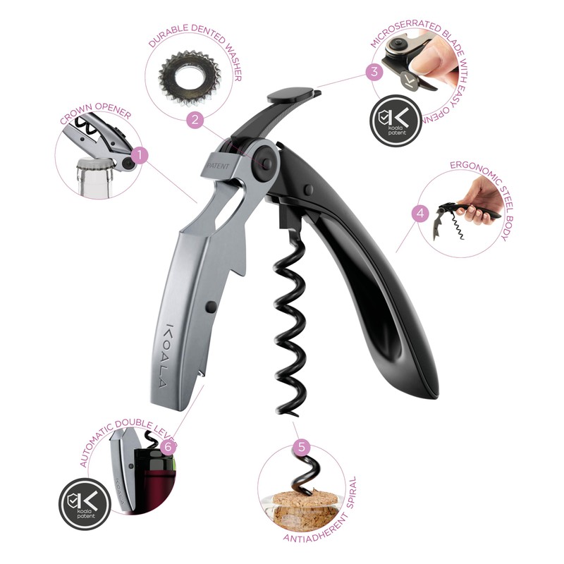 Koala Big Tech - Cavatappi professionale a due tempi –