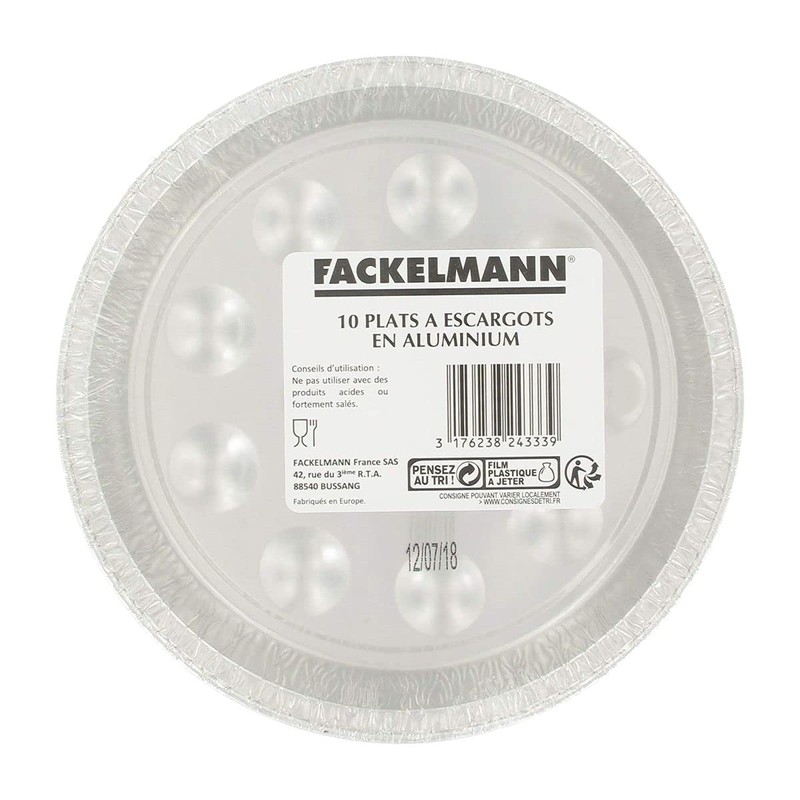 FACKELMANN Snail Plate, Aluminium, Silver, 17.5 x 17.5 x 2.2