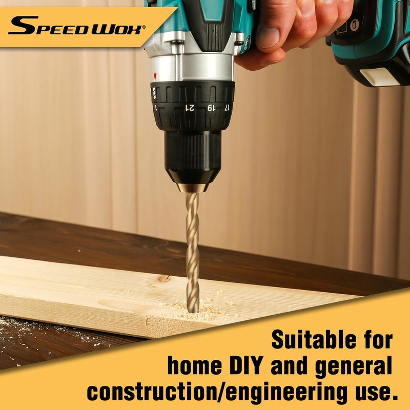 SPEEDWOX 13 Piece Drill Bit Set, For Woodworking, Hex Shank