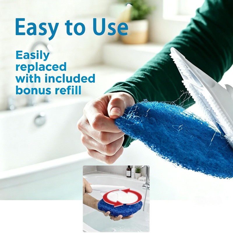 6 Pack –Tub and Tile Scrubber Refill（Blue）