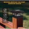 DAMAYCA 4 Pack Solar Post Cap Lights Outdoor Waterproof, Fits