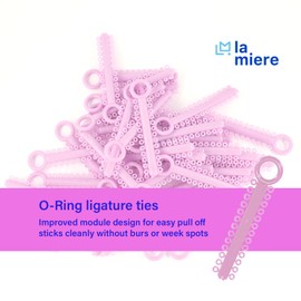 1040 Power Sticks Ligature Ties Orthodontic Ligature O-Ties, Elastic Ligature Bands, Elastic ties O-Rings Elastic Bands for Braces 26 ties on each stick (Light Pastel Pink)