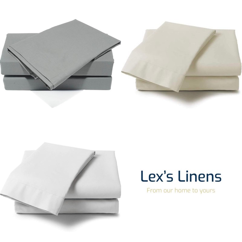 Extra Large Cream Pillowcase Pair 22"x 31" / Extra Large