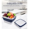 Collapsible Wash Basin 9L, Foldable Dish Tub with Drain Plug,