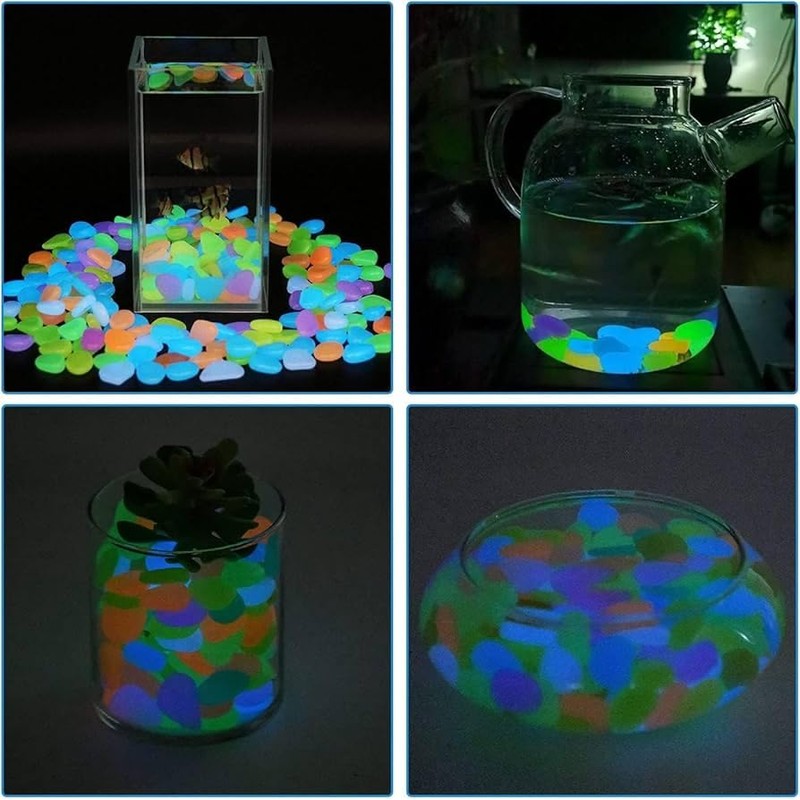 TAVICE 100 Pcs Pebbles Stone Glow in The Dark Rock