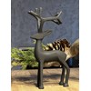 Brandsseller Decorative Figurine 24 cm Reindeer Deer Metal Sculpture Decoration