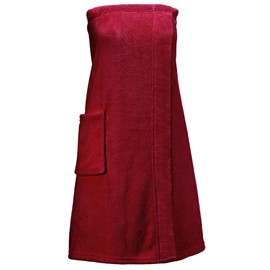 CelinaTex Happyfun Kilt Long L/XL 84 x 160 cm Bordeaux Micro Flannel Sauna Kilt Microfibre Sauna Sarong, bordeaux