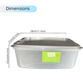 Lizzy 1 x Food Storage Boxes | Reusable Airtight Containers With Vents | All Purpose Kitchen, Meal Prep, Lunch Boxes Freezer And Dishwasher Safe (1, Grey)