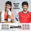 MYKURS Mens Sweat Headbands, 4 Pack Sports Headbands for Women,