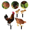 HANABASS Pack of 4 Chickens Chicks Ground Stakes Lawn Ornament
