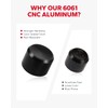 Amazicha Black Front Axle Nut Cover Caps CNC Machined Compatible