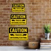 Classic Framed Plus Caution: Trucks Entering/Exiting Door or Wall Sign
