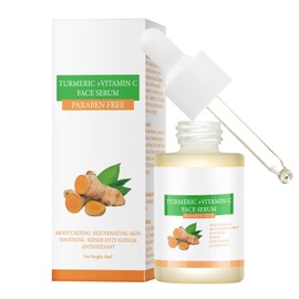 Turmeric and Vitamin C Face Serum, Turmeric Serum for Dark Spots, Moisturizing Face Serum for Dull & Dry Skin, Smoothing, Formulated with hyaluronic acid serum 30ML