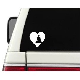 ProSticker 2680 ProSticker (One) 4" Yoga Decal - Meditation Symbol Om Zen Namaste White