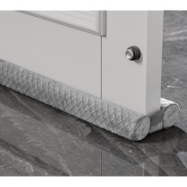 Premium Velvet Door Draft Stopper, 30'' to 36'' Adjustable Gap Filler, Double-Sided Windproof Seal, Easy Install to Block Noise, Cold Air, Light, Dust, and Drafts