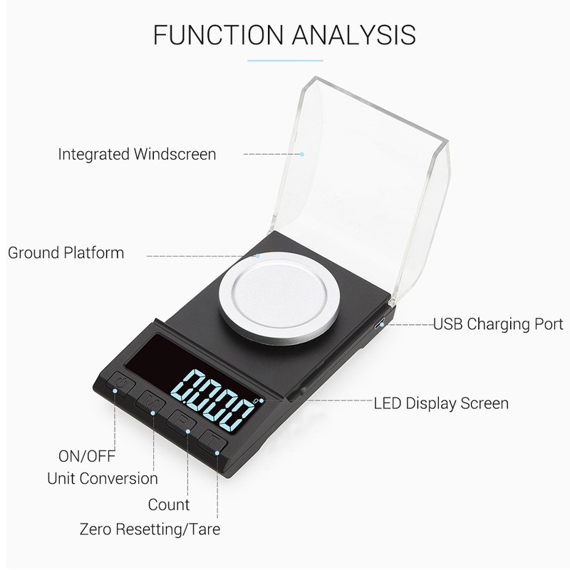 Portable Digital Scale Gold Jewelry Scale Powder Scale Mini Pocket