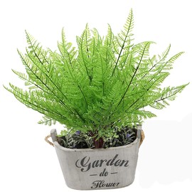 LOVENIMEN Artificial Fern Leaves Plants, Plastic Shrubs Grass Fake Bushes 2pcs, Outdoor Indoor Greenery Home Garden Décor Verandah Planting Filler Table Centerpieces Arrangements DIY Decoration