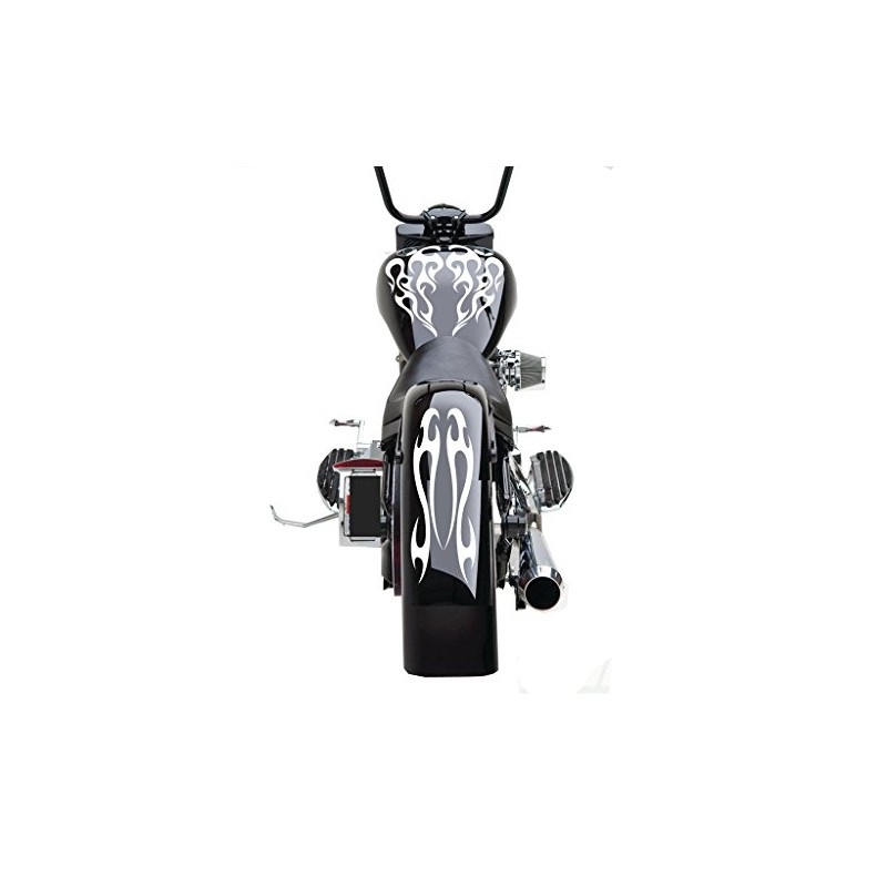 FGD Motorcycle Flame Set Gas Tank & Fender Decals Stickers
