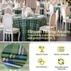 HunnmingRe 6 Pcs Green Blue Tartan Plaid Baby Shower Party