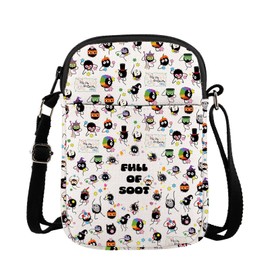 MBMSO Soot Sprite Crossbody Bag Full of Soot Spirited Away Inspired Gift for Anime Lover Fan Soot Sprite Adjustable Strap Bag, Soot Cb