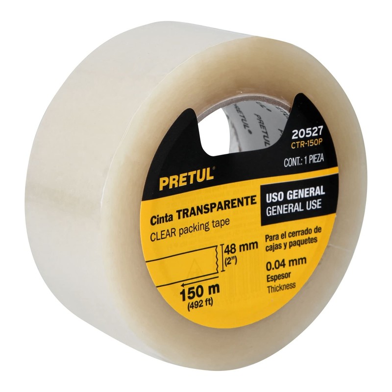 Pretul CTR-150P, Cinta de empaque transparente, 150 m