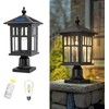 zeyu 19 Inch Solar Post Light with Pier Mount, Modern