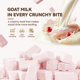 Heckin Yum Freeze Dried Chicken Cat Treats with Goat Milk, Cranberry