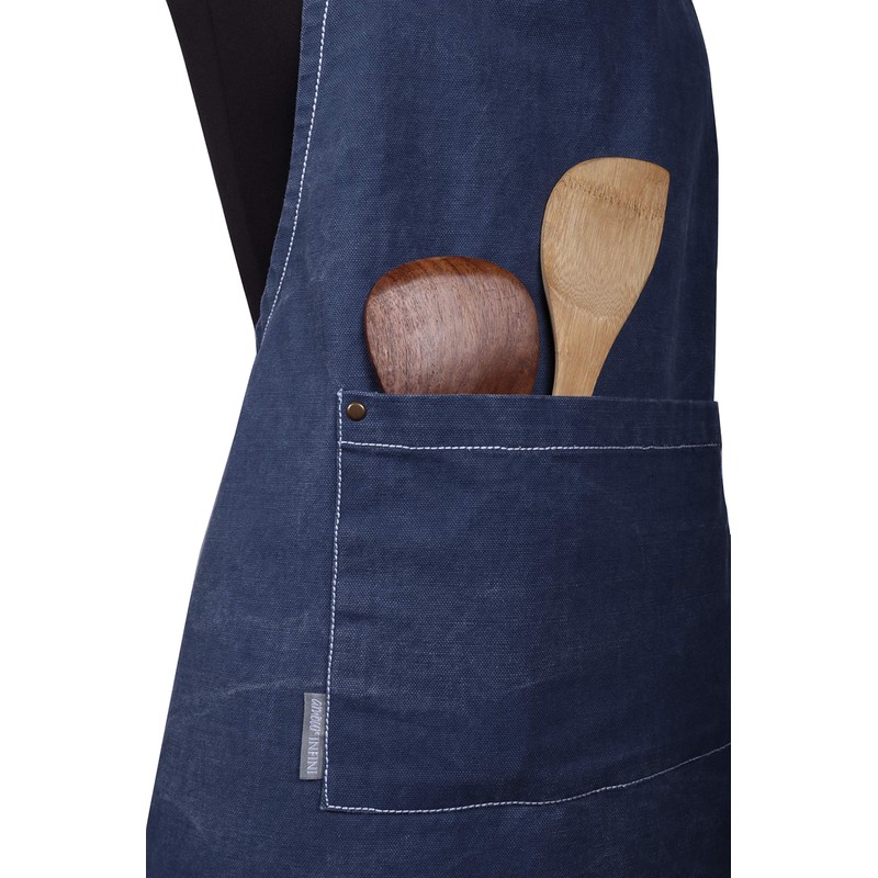 AMOUR INFINI Cotton Solid Aprons for Women with Pockets Adjustable