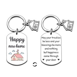 Lucullan Lepole New Home Essentials,New Home Keychain Home Essentials for New Home,House Keychain,New Home Gift Ideas,New Home Keychain House Warming Gifts New Apartment Gifts New House Gifts