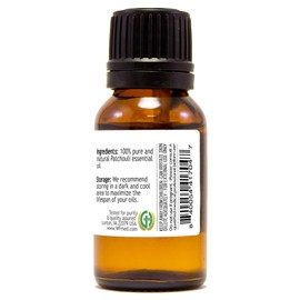 Patchouli – 1/2 fl oz (15 ml) Glass Bottle – 100% Pure Essential Oil - GreenHealth
