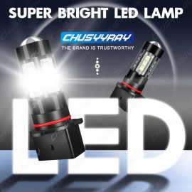 CHUSYYRAY White P13W LED Bulbs Daytime Running Lights Fog Lamps for Chevy Camaro 2010-2015