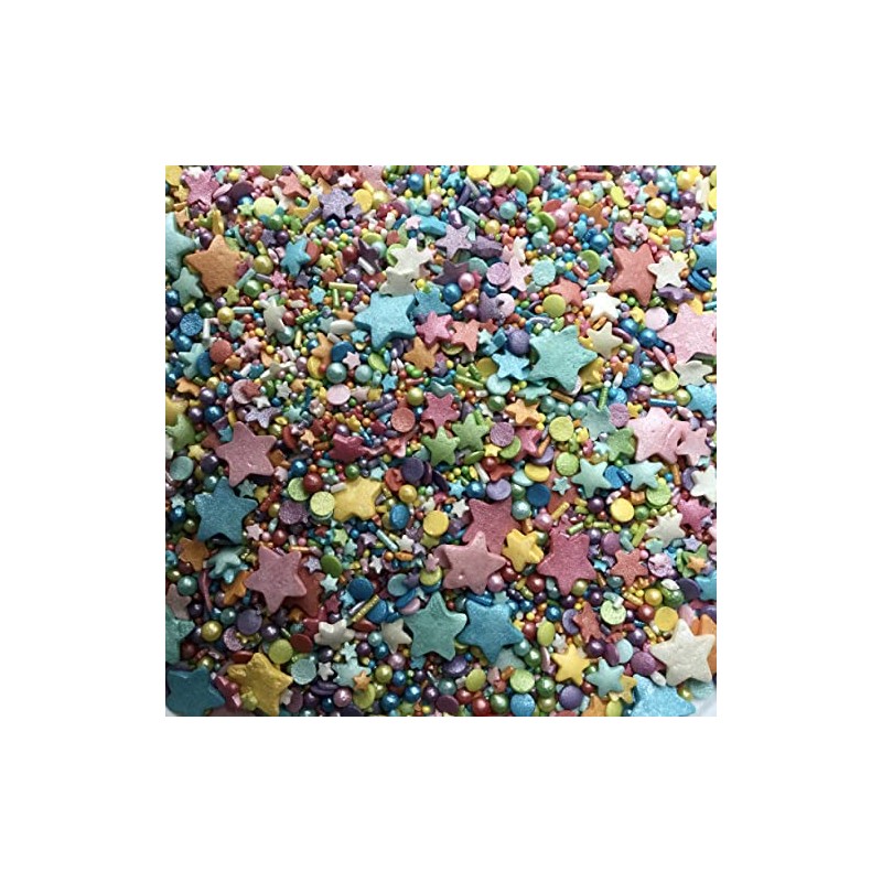 RAINBOW GLIMMER MAGIC MULTI SPRINKLE MIX, Sugar Sprinkles for Cakes