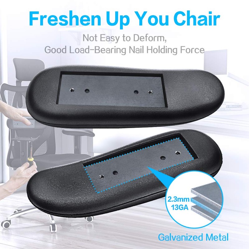 MSOBAIW Office Chair Armrest Replacement Pads, 1 Pair Chair Arm