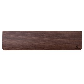 GK GAMAKAY Wooden Wrist Rest Pad, 14.17'' Compact Ergonomic Walnut Wood Hand Wrist Rest for 87 Keys Mechanical Keyboard, Non-Slip Palm Pad for Comfortable Typing and Playing (for 85%)