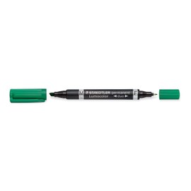 Staedtler Lumocolor Duo Permanent Markers Pack of 10 Green