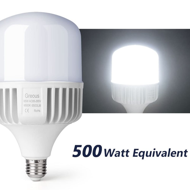 400W-500W Equivalent LED Light Bulb, Bright White Bulbs 6500K 65Watt