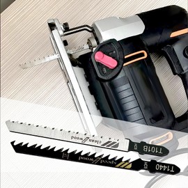 20 Pcs T Shank Jigsaw Blades, Jig Saw Blade Set, Multi-Purpose Jig Saw Blades for Wood, Pruning Plastic Metal Cutting Made with HCS/HSS, Jigsaw Blade, for Most Jig Saw Models