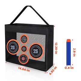 Pokiiulk 600PCS Refill Bullets Fit for Nerf Guns N-Strike Elite Series Blasters Toy Guns Darts with Portable Shooting Practice Target Toy Storage Mesh Bag