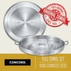 CONCORD Stainless Steel 3 Piece 22" Comal Cookware Set. Comales