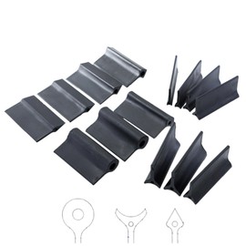 Rubber Polishing Pad, 14 pcs/Set Flexible Contours Convex Concave Sanding Block, Con Tour Detail Sanding Grip Pad for Convex and Concave Sanding, Woodworking Tools(Color:Black)