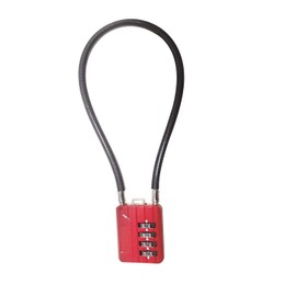 Candado de cable de combinación de 4 dígitos con cable de acero flexible de 12 pulgadas (30 cm), cerradura pequeña para casillero, equipaje, mochila, clóset, bolsa de gimnasio, caja de herramientas