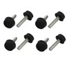 Sourcingmap M6x25mm Thread 32mm Height Screw On Furniture Glide Adjustable