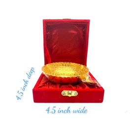 Estationeryhouse Silver and Gold Plated Bowl(Handcrafted), Indian Punjabi Muslim Wedding Gift, Navratri Diwali Gift Favor, Pooja Gift Set, Dryfruit Bowl, Diwali Christmas Eid Gifts
