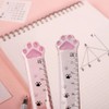 HugeDE 2 Pcs 15cm Pink Transparent Plastic Cat Paw Straight