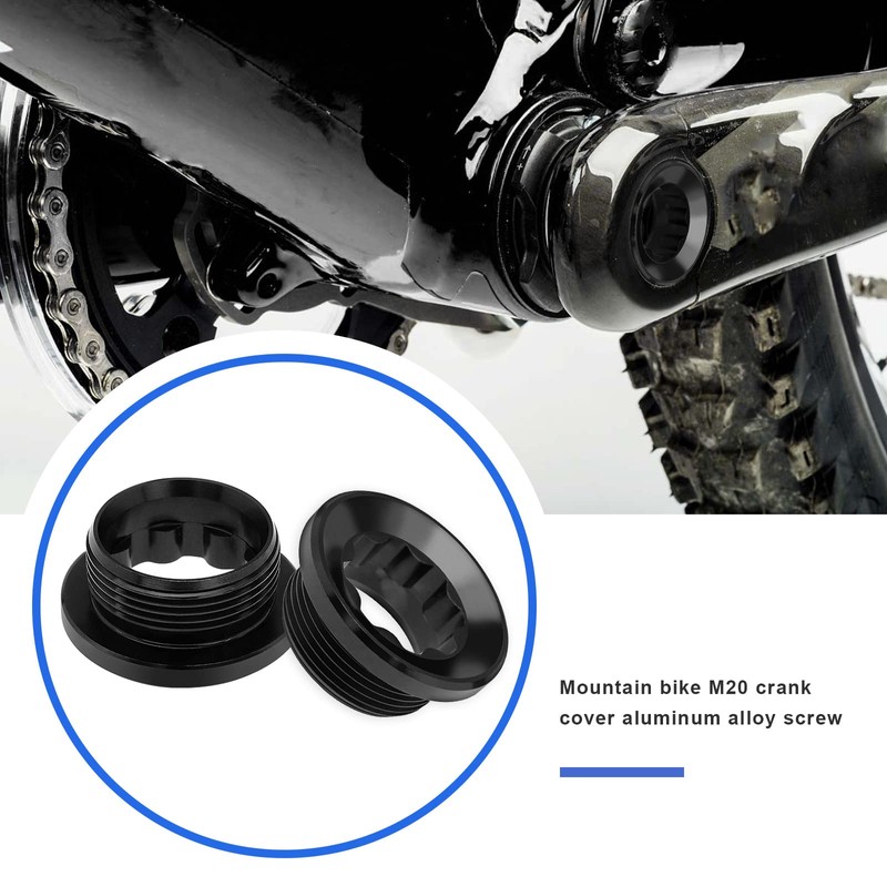 eMagTech 2 Pieces Bicycle Crank Adjustment Caps with Tool Compatible