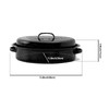 Granite enamel roaster with lid 13inch 18inch Granite Roasting Pans