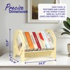 2 Pack Desktop Bookshelf, Stackable Book Organizer with Handle, Storage