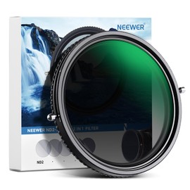 NEEWER 2 in 1 49mm Variable ND Filter ND2–ND32&CPL Filter(Circular Polarizer Filter) No X Cross/30 Layer Nano Coated/HD Optical Glass/Ultra Slim Aluminum Alloy Frame/Water Repellent/Scratch Resistant
