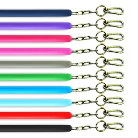 LEXNEL Stall Chain for Horses – 51 Inch Horse Stall Guard with Heavy-Duty Clips, Rubber Coated Stall Guard for Horse Stalls and Trailers (Red)