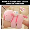 QIHUAN 1 Piece Of Pink Plush Capybara Toy, Cute Cartoon